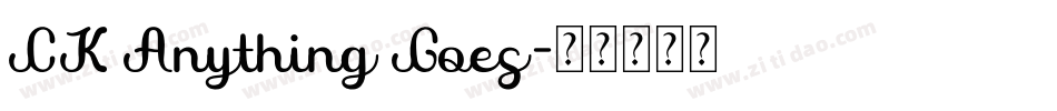 CK Anything Goes字体转换